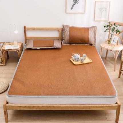 91家纺网 家纺一手货源 找家纺 （总） 2023新款宜家风日式两用凉席-圆角款凉席藤席冰丝席乳胶席