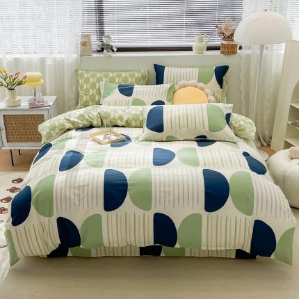 91家纺网 家纺一手货源 找家纺 （总）绵庭 2023新款12868全棉ins小清新印花四件套