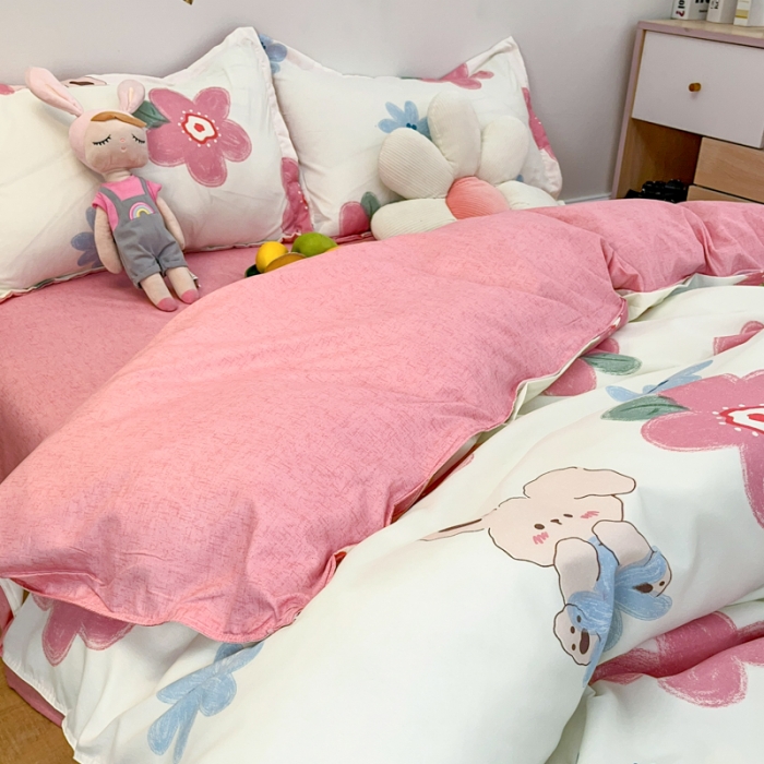 91家纺网 家纺一手货源 找家纺 乐居坊 2023新款芦荟棉四件套（3月新花型） 春华