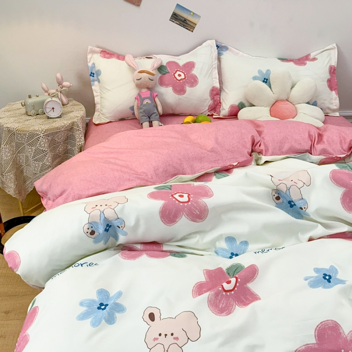 91家纺网 家纺一手货源 找家纺 乐居坊 2023新款芦荟棉四件套（3月新花型） 春华