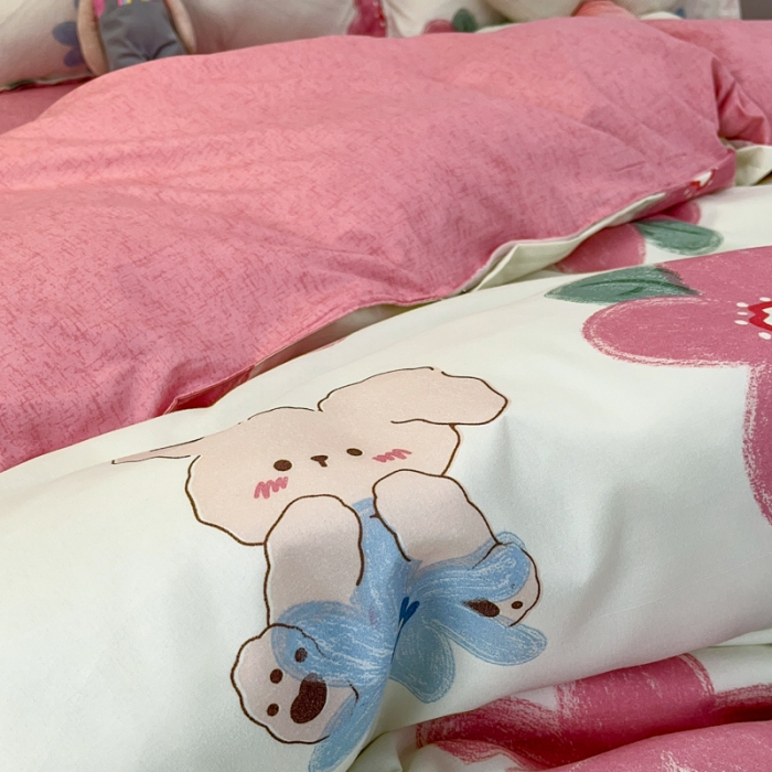 91家纺网 家纺一手货源 找家纺 乐居坊 2023新款芦荟棉四件套（3月新花型） 春华