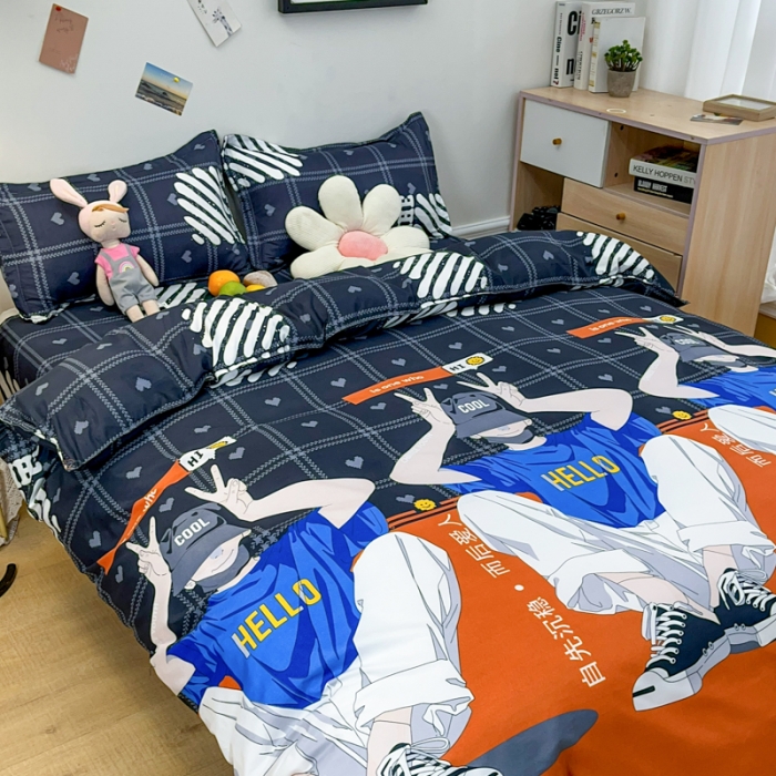 91家纺网 家纺一手货源 找家纺 乐居坊 2023新款芦荟棉四件套（3月新花型） 孤勇者