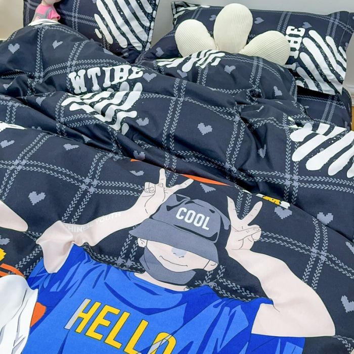 91家纺网 家纺一手货源 找家纺 乐居坊 2023新款芦荟棉四件套（3月新花型） 孤勇者