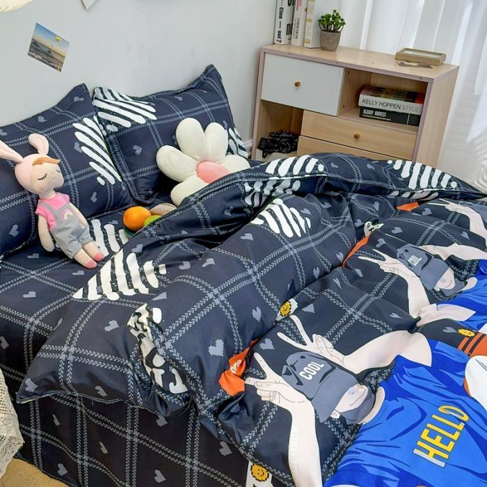 91家纺网 家纺一手货源 找家纺 乐居坊 2023新款芦荟棉四件套（3月新花型） 孤勇者