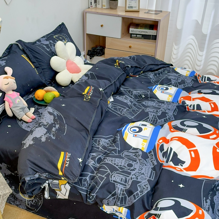 91家纺网 家纺一手货源 找家纺 乐居坊 2023新款芦荟棉四件套（3月新花型） 流浪地球