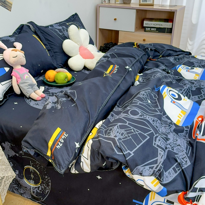 91家纺网 家纺一手货源 找家纺 乐居坊 2023新款芦荟棉四件套（3月新花型） 流浪地球