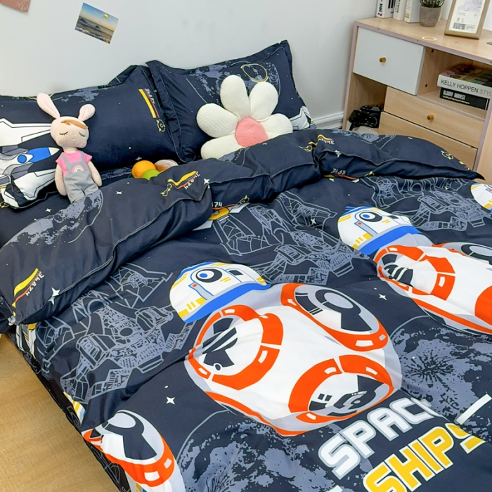 91家纺网 家纺一手货源 找家纺 乐居坊 2023新款芦荟棉四件套（3月新花型） 流浪地球