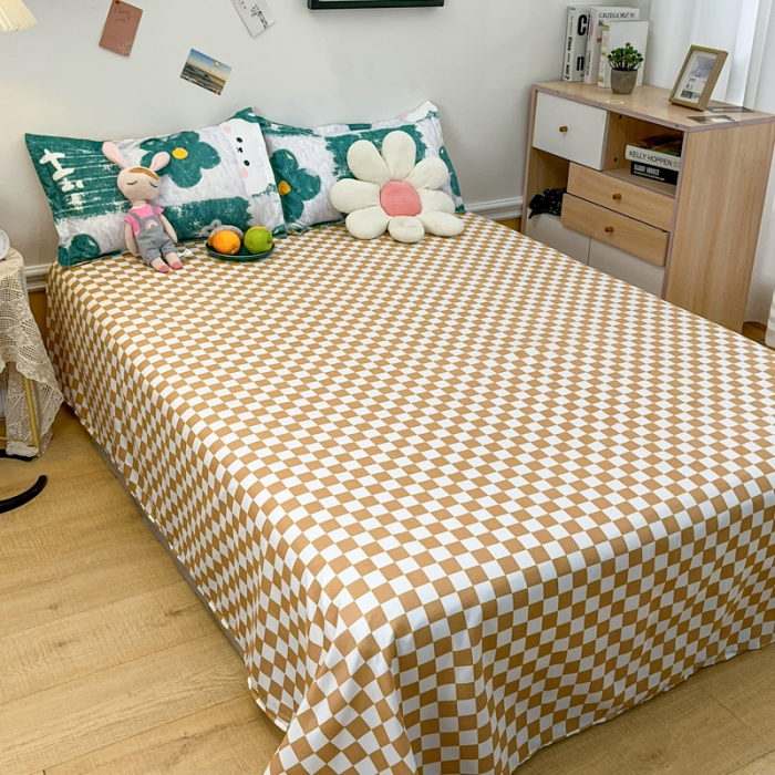 91家纺网 家纺一手货源 找家纺 乐居坊 2023新款芦荟棉四件套（3月新花型） 绿色心情