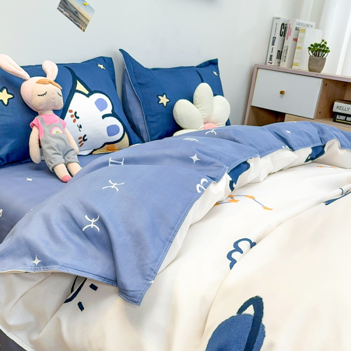 91家纺网 家纺一手货源 找家纺 乐居坊 2023新款芦荟棉四件套（3月新花型） 梦想兔