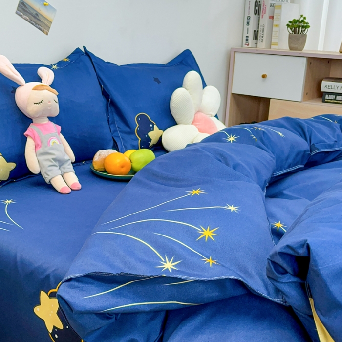 91家纺网 家纺一手货源 找家纺 乐居坊 2023新款芦荟棉四件套（3月新花型） 星辰大海