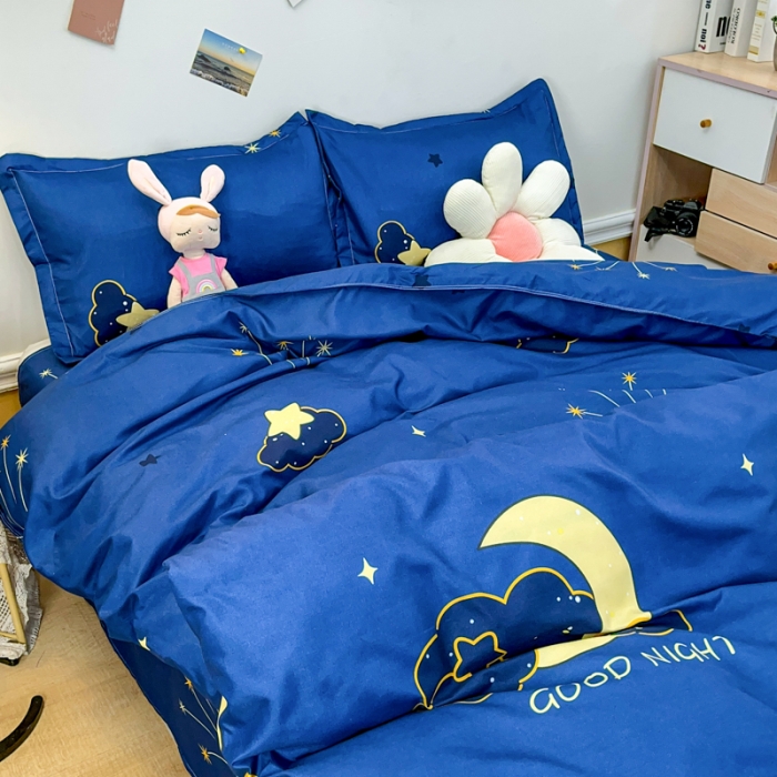 91家纺网 家纺一手货源 找家纺 乐居坊 2023新款芦荟棉四件套（3月新花型） 星辰大海