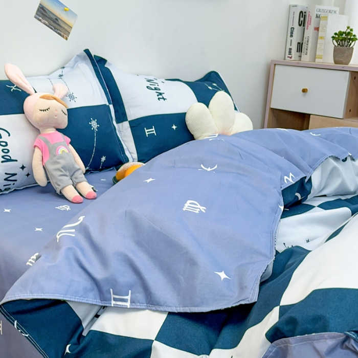 91家纺网 家纺一手货源 找家纺 乐居坊 2023新款芦荟棉四件套（3月新花型） 星座爱情