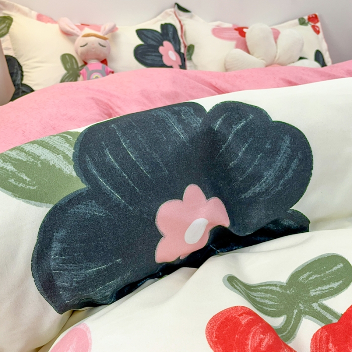 91家纺网 家纺一手货源 找家纺 乐居坊 2023新款芦荟棉四件套（3月新花型） 樱花细雨