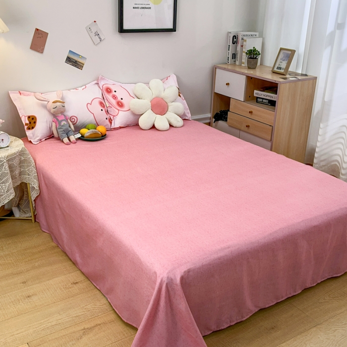 91家纺网 家纺一手货源 找家纺 乐居坊 2023新款芦荟棉四件套（3月新花型） 猪猪奶茶