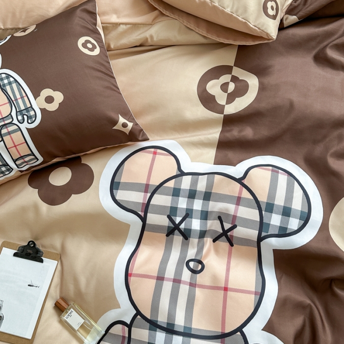 91家纺网 家纺一手货源 找家纺 摩卡 2024新款博主风水洗真丝四件套 风格