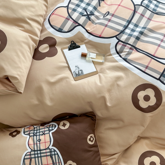 91家纺网 家纺一手货源 找家纺 摩卡 2024新款博主风水洗真丝四件套 风格