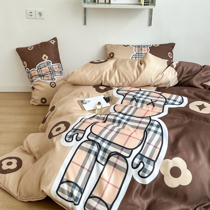 91家纺网 家纺一手货源 找家纺 摩卡 2024新款博主风水洗真丝四件套 风格