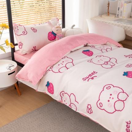 乐居坊 2023新款芦荟棉花型宿舍图（3月新花型） 草莓熊仔