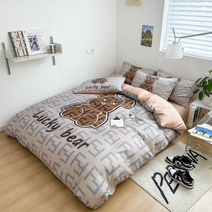 91家纺网 家纺一手货源 找家纺 摩卡 2024新款博主风水洗真丝四件套 咔芬