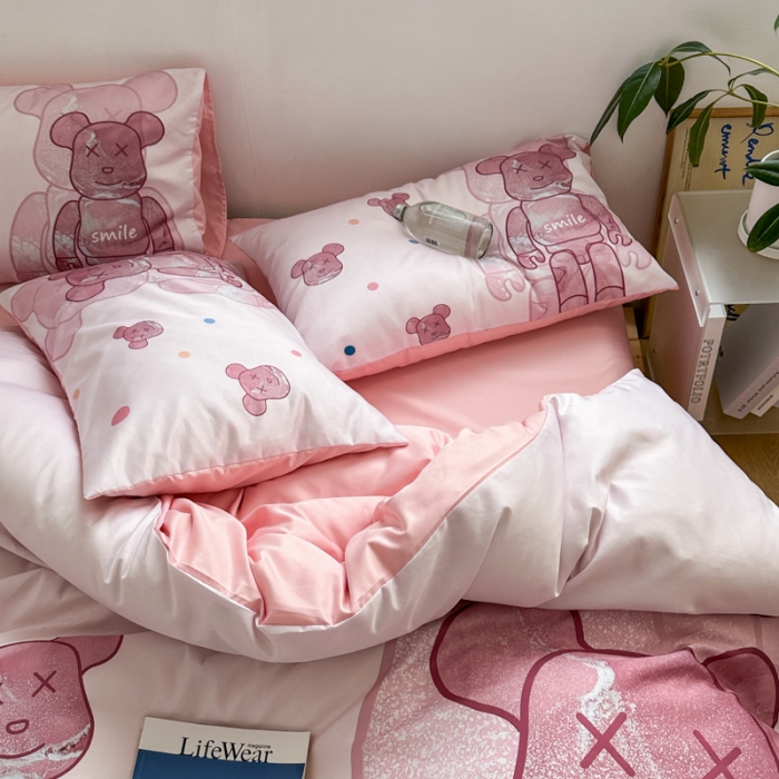 91家纺网 家纺一手货源 找家纺 摩卡 2024新款博主风水洗真丝四件套 流沙