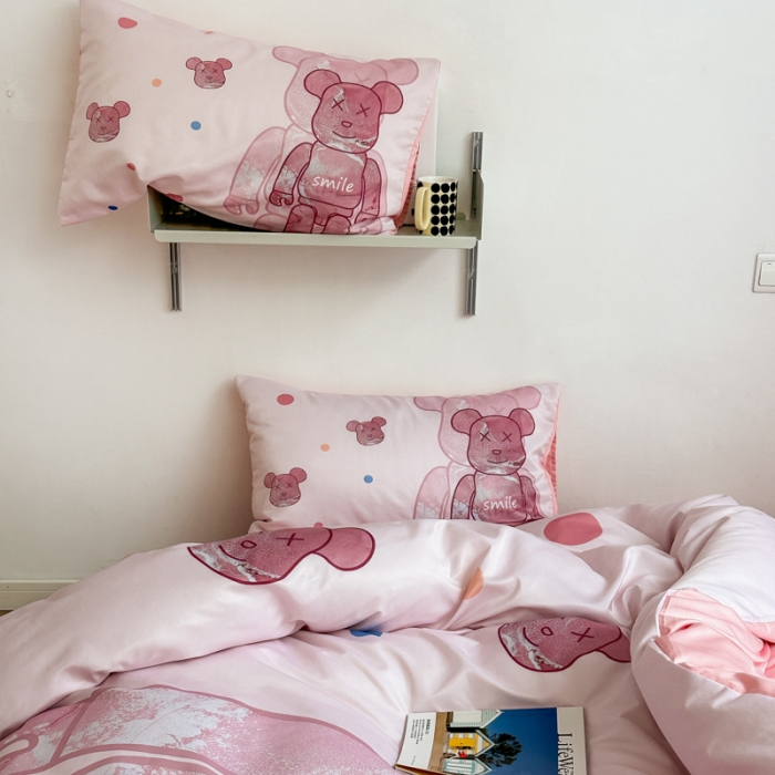 91家纺网 家纺一手货源 找家纺 摩卡 2024新款博主风水洗真丝四件套 流沙