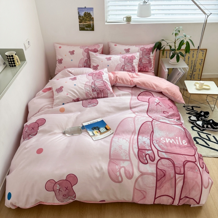 91家纺网 家纺一手货源 找家纺 摩卡 2024新款博主风水洗真丝四件套 流沙