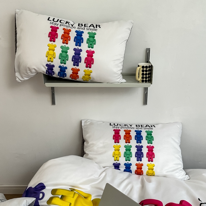 91家纺网 家纺一手货源 找家纺 摩卡 2024新款博主风水洗真丝四件套 马卡龙