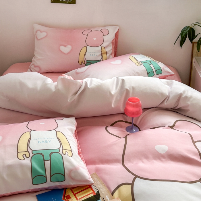 91家纺网 家纺一手货源 找家纺 摩卡 2024新款博主风水洗真丝四件套 炫彩