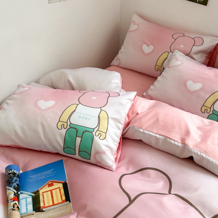 91家纺网 家纺一手货源 找家纺 摩卡 2024新款博主风水洗真丝四件套 炫彩