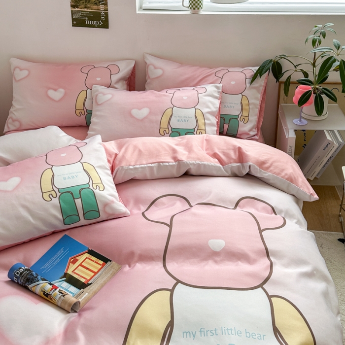 91家纺网 家纺一手货源 找家纺 摩卡 2024新款博主风水洗真丝四件套 炫彩