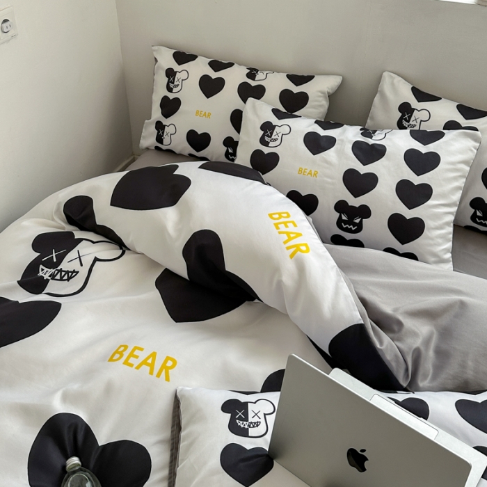 91家纺网 家纺一手货源 找家纺 摩卡 2024新款博主风水洗真丝四件套 最爱