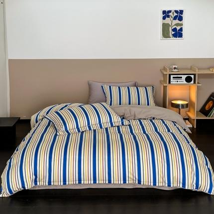 （总）ROZ home 蕊姿家居2023新款长绒棉50条纹款四件套