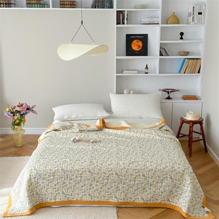 91家纺网 家纺一手货源 找家纺 爱丽丝 A类针织莫代尔超柔空气凉感夏被 花语-黄