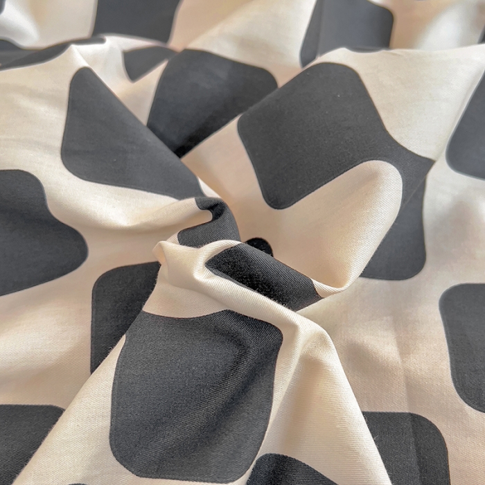 91家纺网 家纺一手货源 找家纺 田野 2023新款13372全棉四件套 黑米格