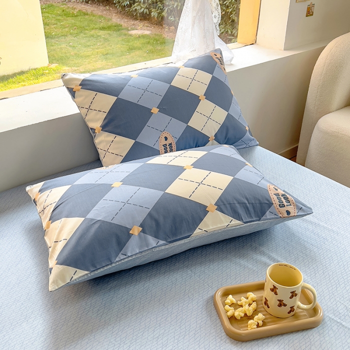 91家纺网 家纺一手货源 找家纺 田野 2023新款13372全棉四件套 英伦