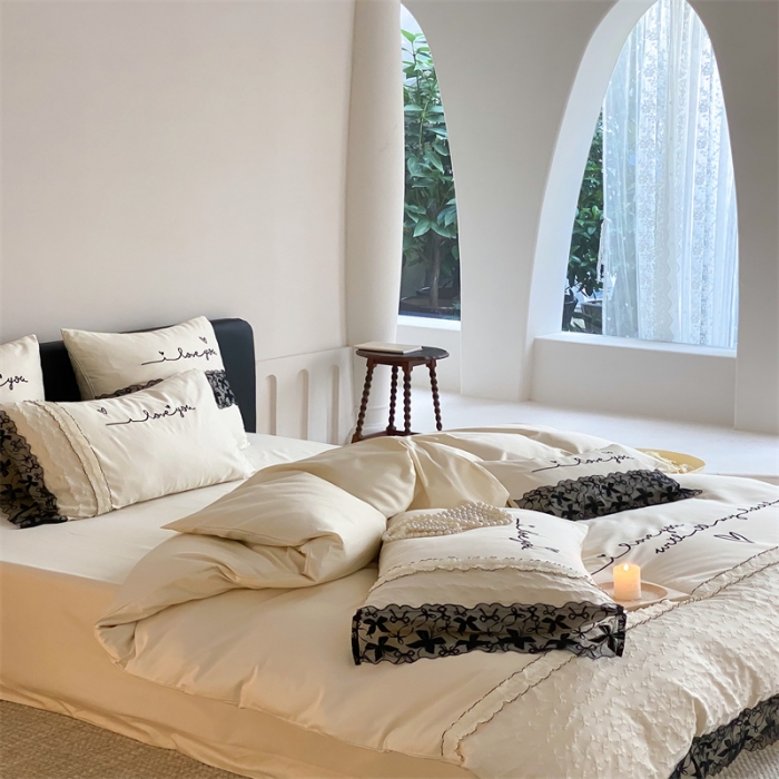 91家纺网 家纺一手货源 找家纺 星野 2023春夏新品棉第三波四件套 Love素里