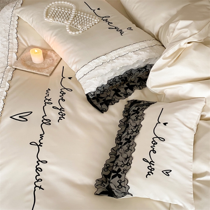 91家纺网 家纺一手货源 找家纺 星野 2023春夏新品棉第三波四件套 Love素里