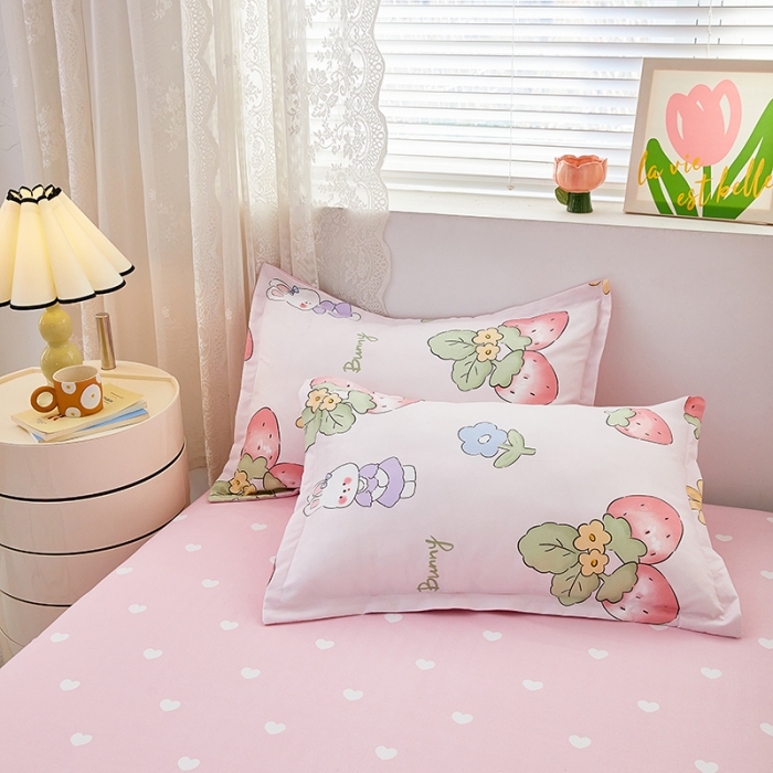 91家纺网 家纺一手货源 找家纺 世爵 2023新款加厚磨毛印花四件套 可萌兔