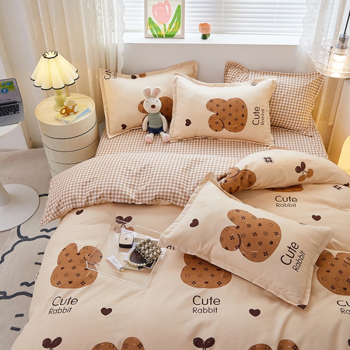 91家纺网 家纺一手货源 找家纺 世爵 2023新款加厚磨毛印花四件套 酷派