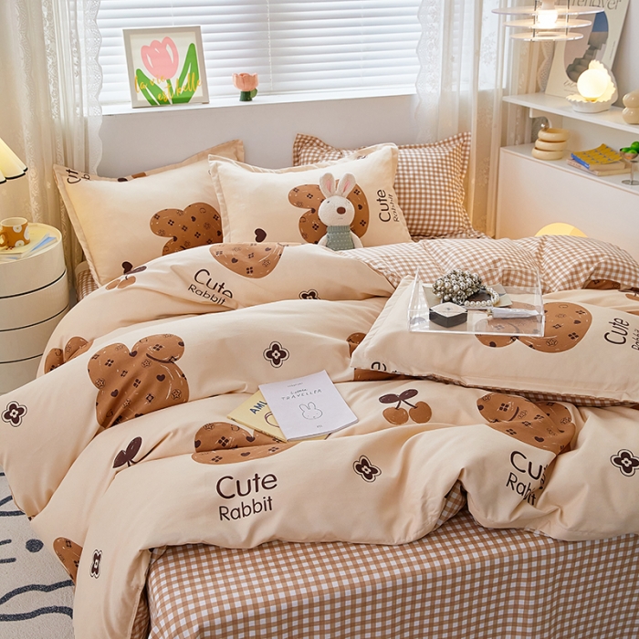 91家纺网 家纺一手货源 找家纺 世爵 2023新款加厚磨毛印花四件套 酷派