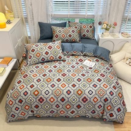 91家纺网 家纺一手货源 找家纺 （总）晨希 2023年新款全棉印花北欧款多规格四件套