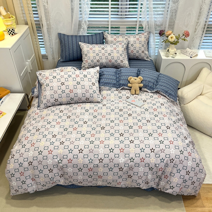 91家纺网 家纺一手货源 找家纺 （总）晨希 2023年新款全棉印花北欧款多规格四件套