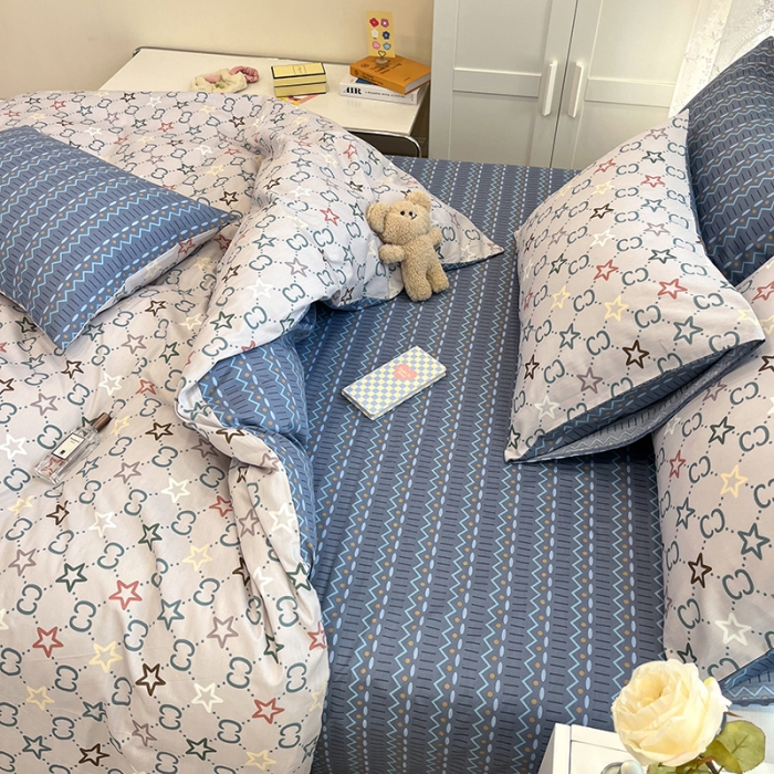 91家纺网 家纺一手货源 找家纺 （总）晨希 2023年新款全棉印花北欧款多规格四件套