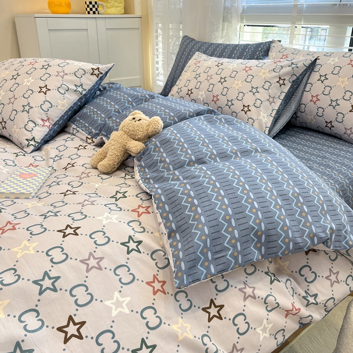 91家纺网 家纺一手货源 找家纺 （总）晨希 2023年新款全棉印花北欧款多规格四件套