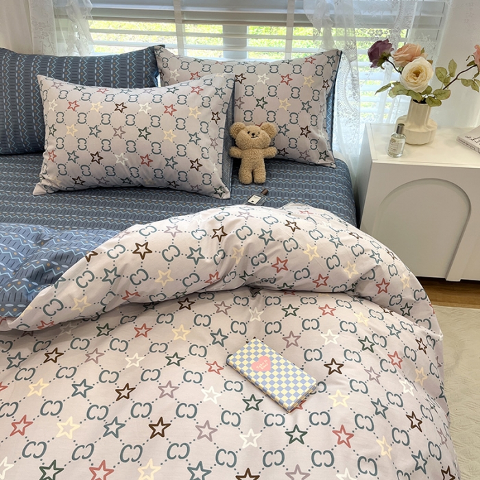 91家纺网 家纺一手货源 找家纺 （总）晨希 2023年新款全棉印花北欧款多规格四件套