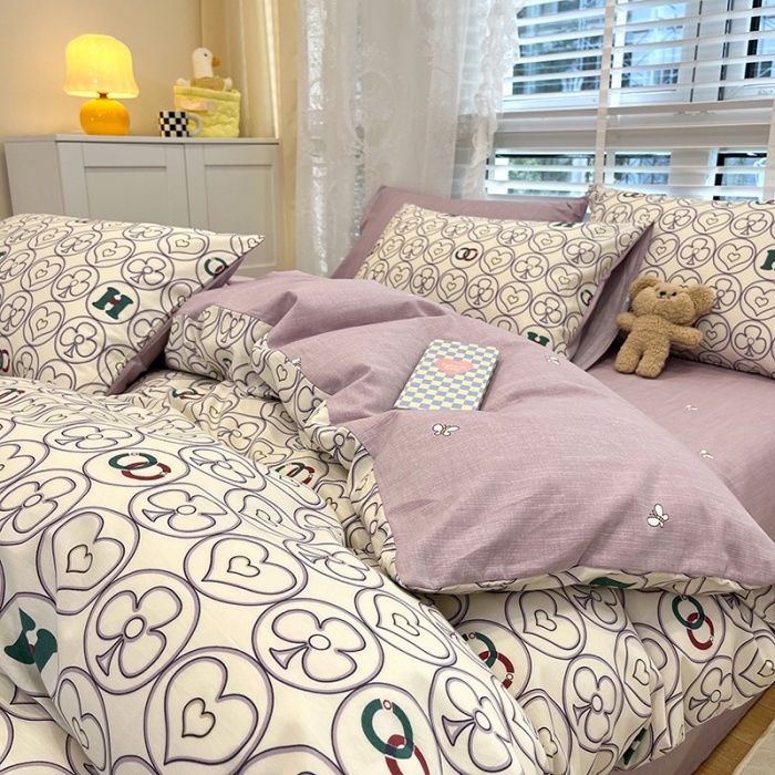 91家纺网 家纺一手货源 找家纺 晨希 2023年新款全棉印花北欧款多规格四件套 卡门