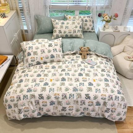 91家纺网 家纺一手货源 找家纺 （总）晨希2023年新款全棉花卉印花简约款多规格四件套