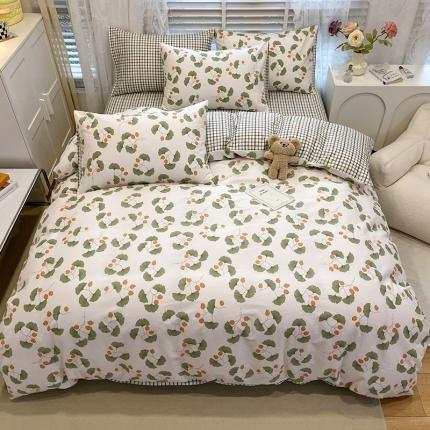 91家纺网 家纺一手货源 找家纺 （总）晨希2023年新款全棉花卉印花简约款多规格四件套