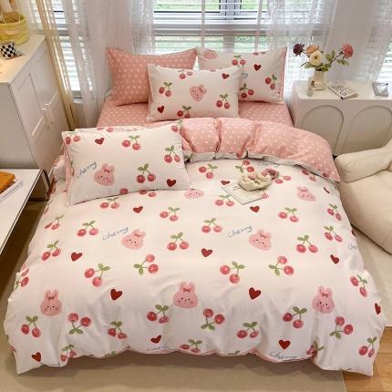 91家纺网 家纺一手货源 找家纺 （总）晨希2023年新款全棉花卉印花简约款多规格四件套