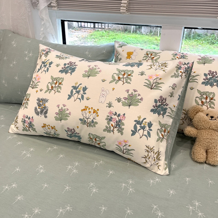 91家纺网 家纺一手货源 找家纺 晨希2023年新款全棉花卉印花简约款多规格四件套 落离